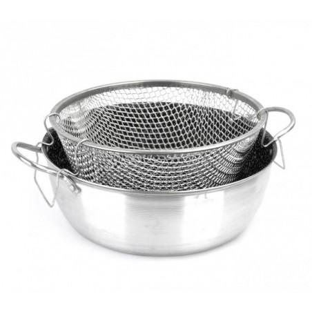 001393 Casserole friteuse 24 cm en aluminium NAPOLEON anti-adhésive avec panier