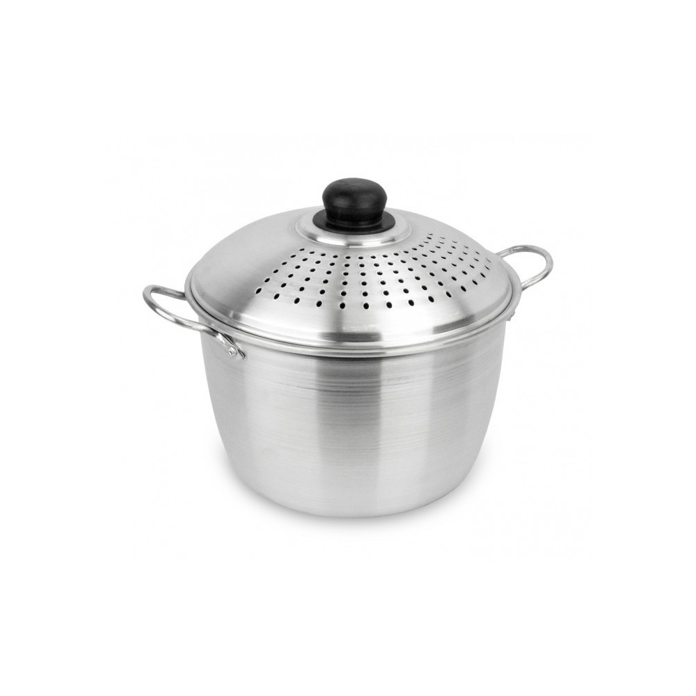 00746 Casserole égouttoir NAPOLEON 24 cm en aluminium avec couvercle perforé