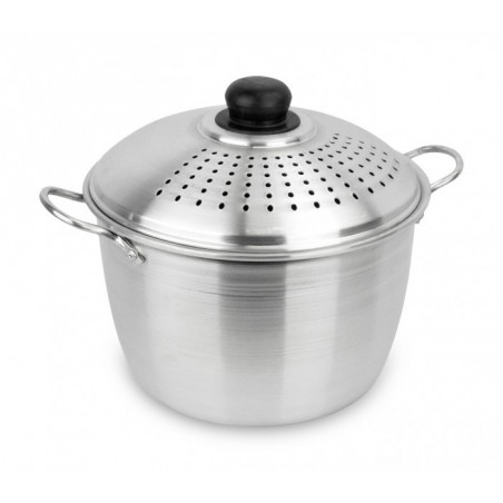 00746 Casserole égouttoir NAPOLEON 24 cm en aluminium avec couvercle perforé