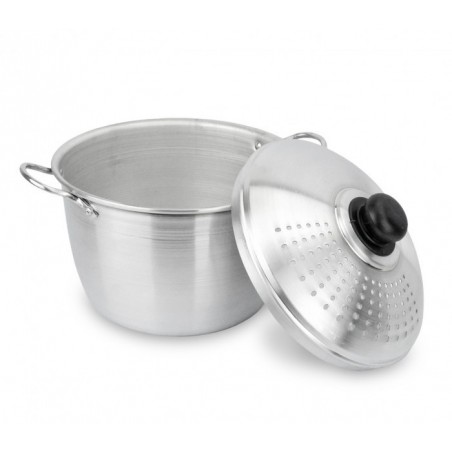 00746 Casserole égouttoir NAPOLEON 24 cm en aluminium avec couvercle perforé