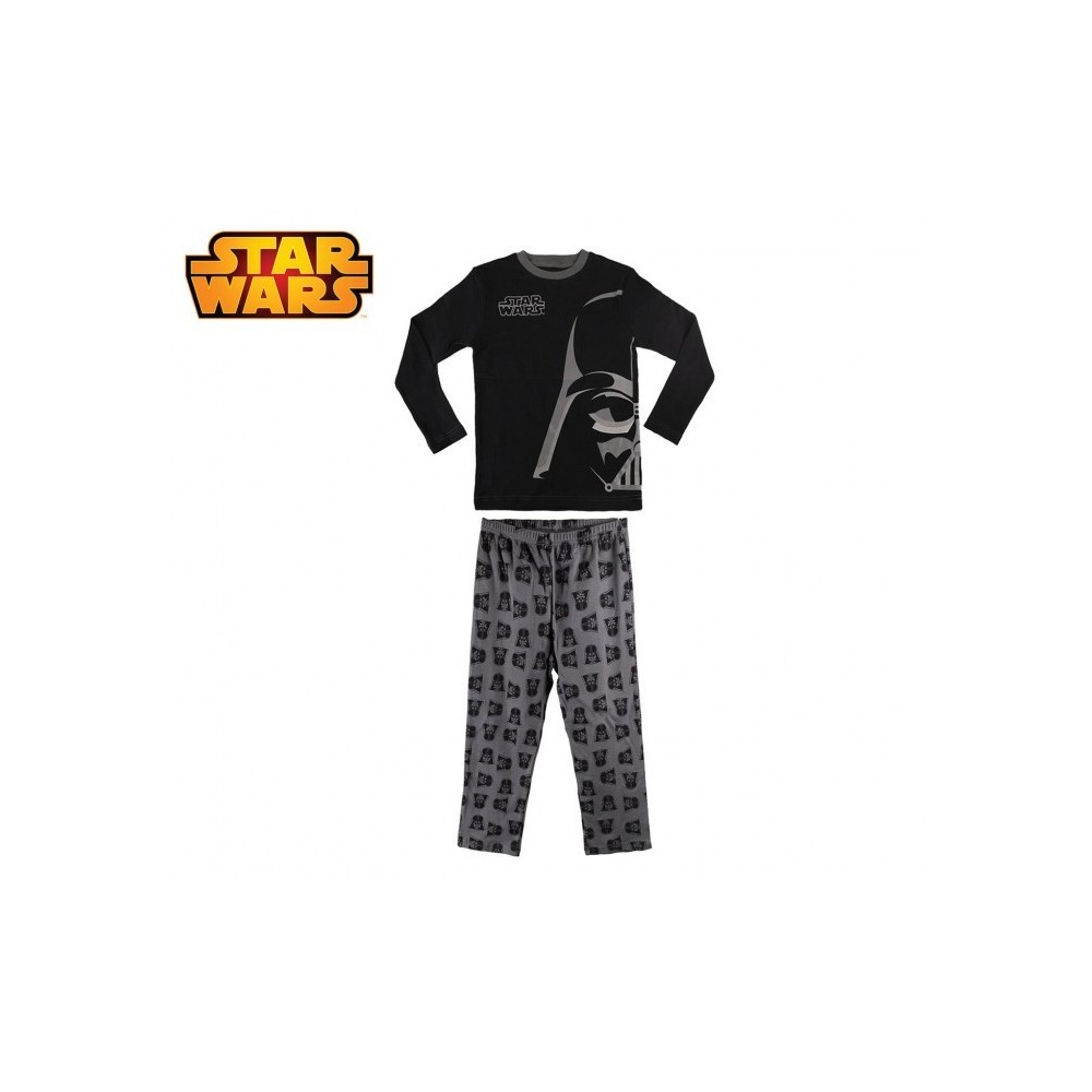 1724 Pyjama pour enfant imprimé Star Wars en coton chaud de 6 à 12 ans