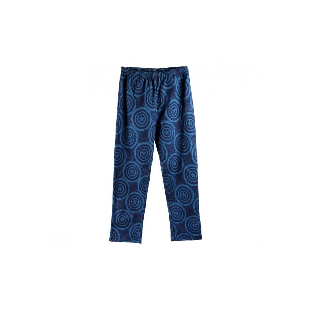 1723 Pyjama enfant imprimé Captain America en coton chaud de 6 à 12 ans