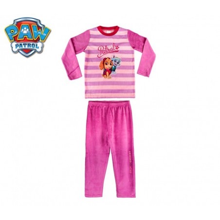 1854 Pyjama enfant fille imprimé Paw Patrol en polaire chaude de 3 à 6 ans