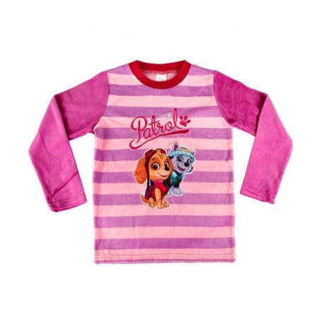 1854 Pyjama enfant fille imprimé Paw Patrol en polaire chaude de 3 à 6 ans