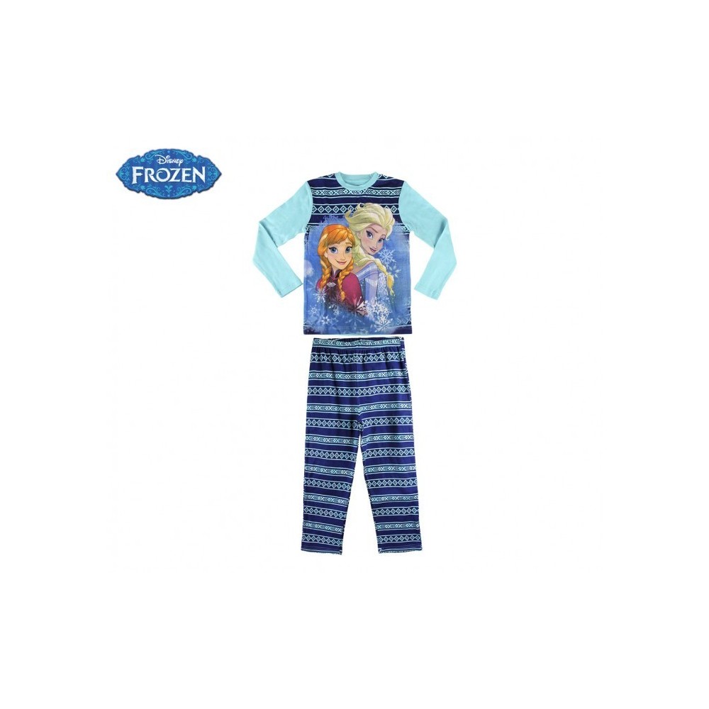 1731 Pyjama enfant imprimé Frozen Anna et Elsa en coton chaud de 4 à 8 ans