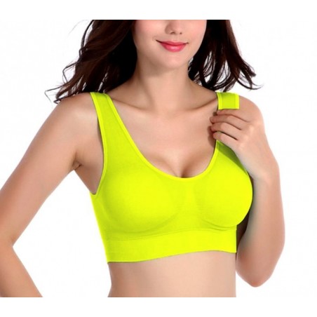 230057 Set de 6 brassières de sport moulantes ass. Magnolia bonnets rembourrés