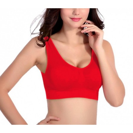 230057 Set de 6 brassières de sport moulantes ass. Magnolia bonnets rembourrés