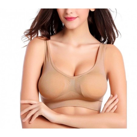 230057 Set de 6 brassières de sport moulantes ass. Marigold bonnets rembourrés