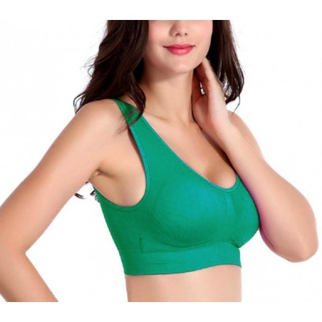 230057 Set de 6 brassières de sport moulantes ass. Marigold bonnets rembourrés