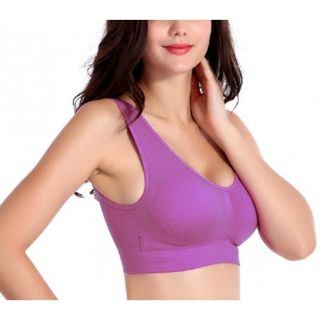 230057 Set de 6 brassières de sport moulantes ass. Marigold bonnets rembourrés