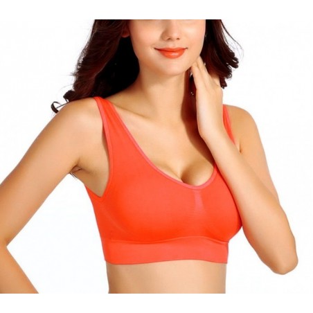 230057 Set de 6 brassières de sport moulantes ass. Marigold bonnets rembourrés