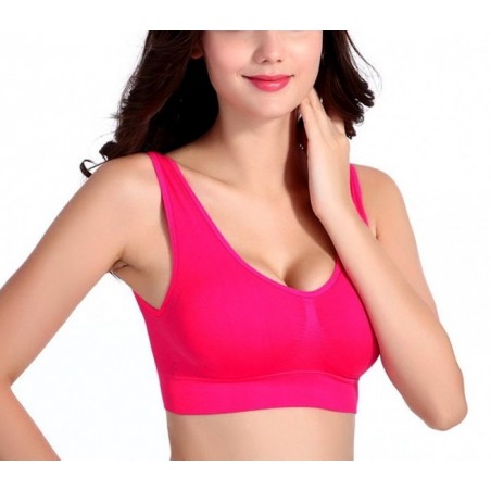 230057 Set de 6 brassières de sport moulantes ass. Marigold bonnets rembourrés