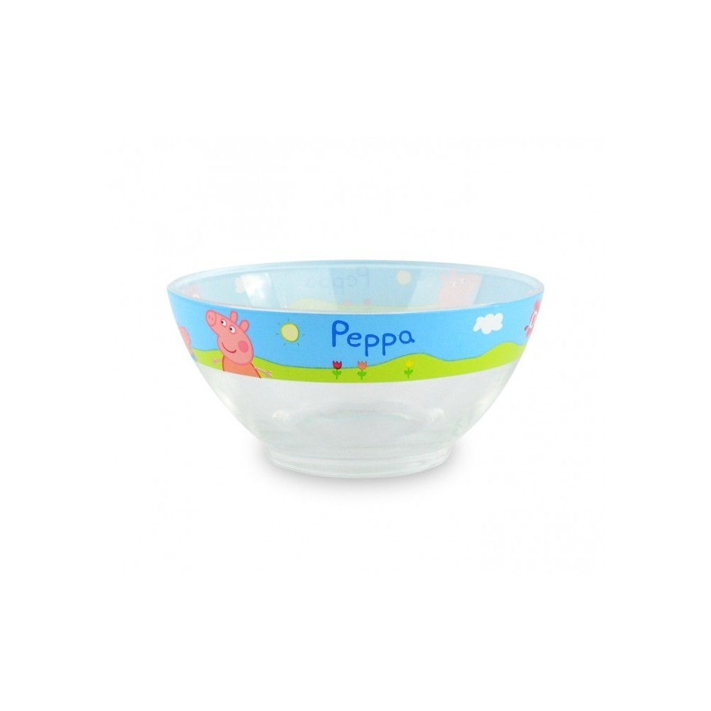 PP8106 Set de Petit-déjeuner Peppa Pig avec bol tasse et soucoupe en verre