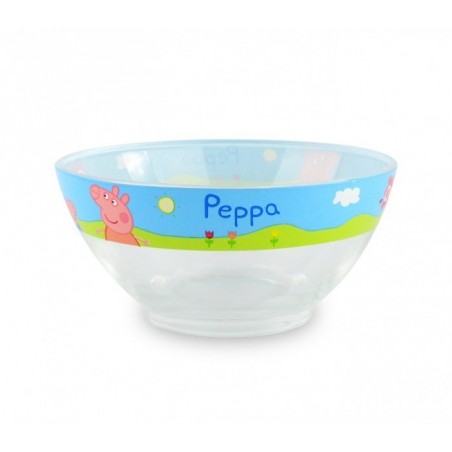 PP8106 Set de Petit-déjeuner Peppa Pig avec bol tasse et soucoupe en verre