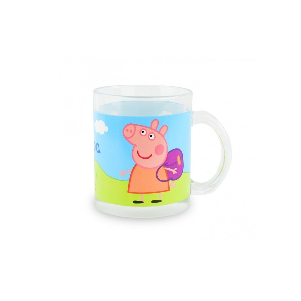 PP8106 Set de Petit-déjeuner Peppa Pig avec bol tasse et soucoupe en verre