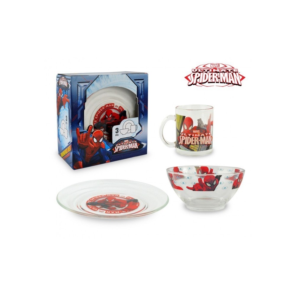 Coffret petit-déjeuner Spiderman dans un coffret cadeau - 3 pièces