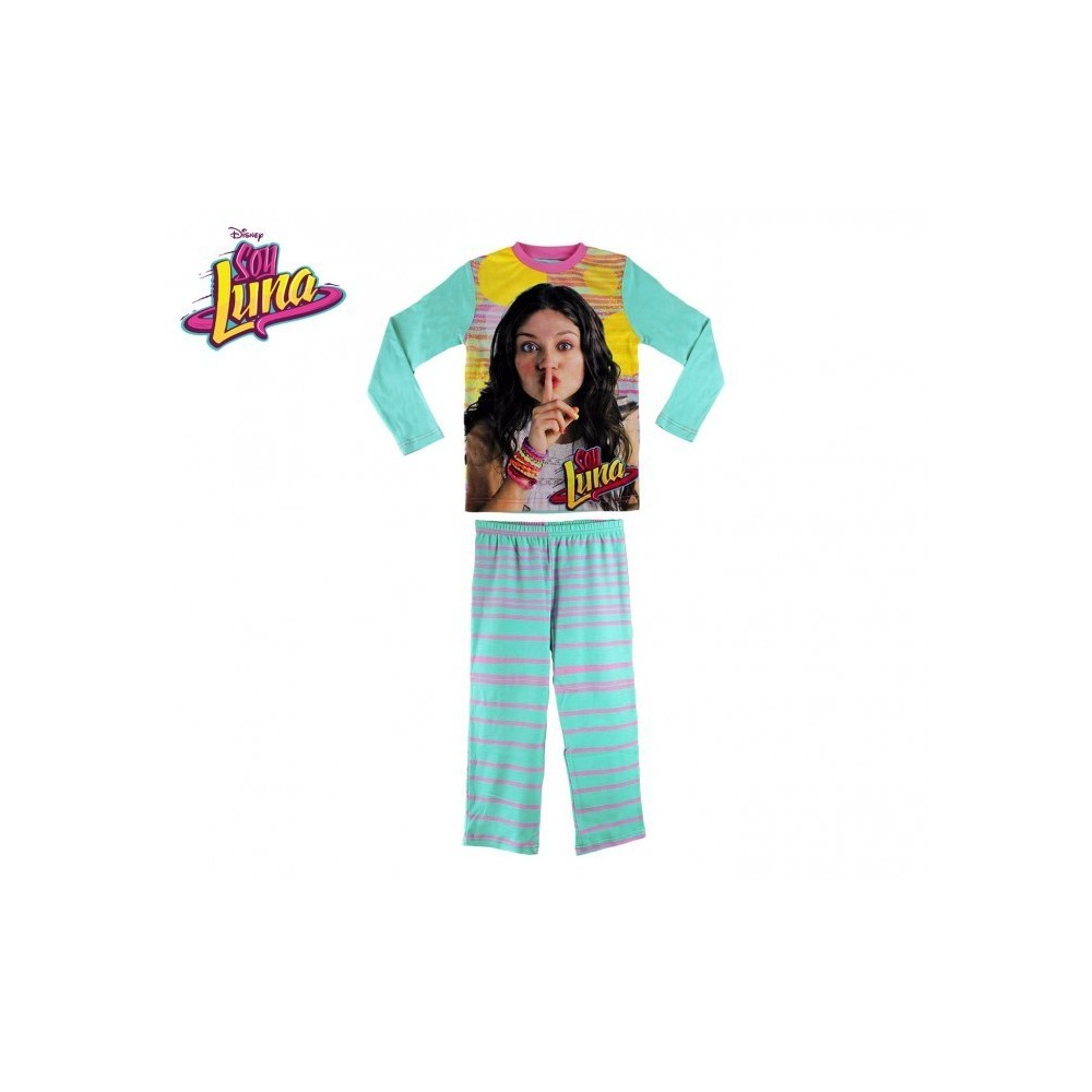 826329 Pyjama enfant pour fille imprimé Soy Luna en coton chaud de 6 à 12 ans