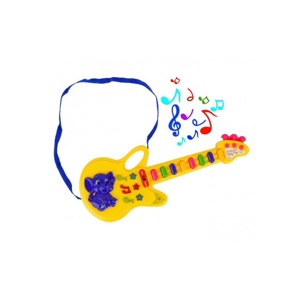 103855 Guitare Baby Pop avec des lumières, mélodies préréglées et bandoulière