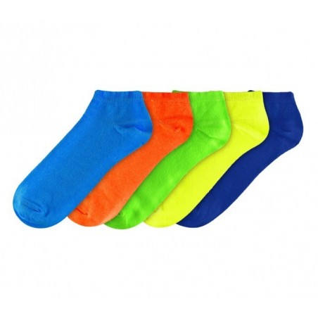 N803 Pack de 12 paires de soquettes Homme fluo en coton en plusieurs couleurs