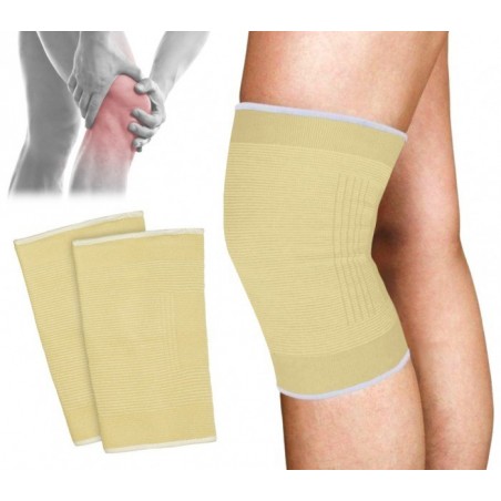 068089 Set  2 genouillères EVERTOP beiges Bandes élastiques de soutien en coton 068089 Set  2 genouillères EVERTOP beiges Bandes élastiques de soutien en coton