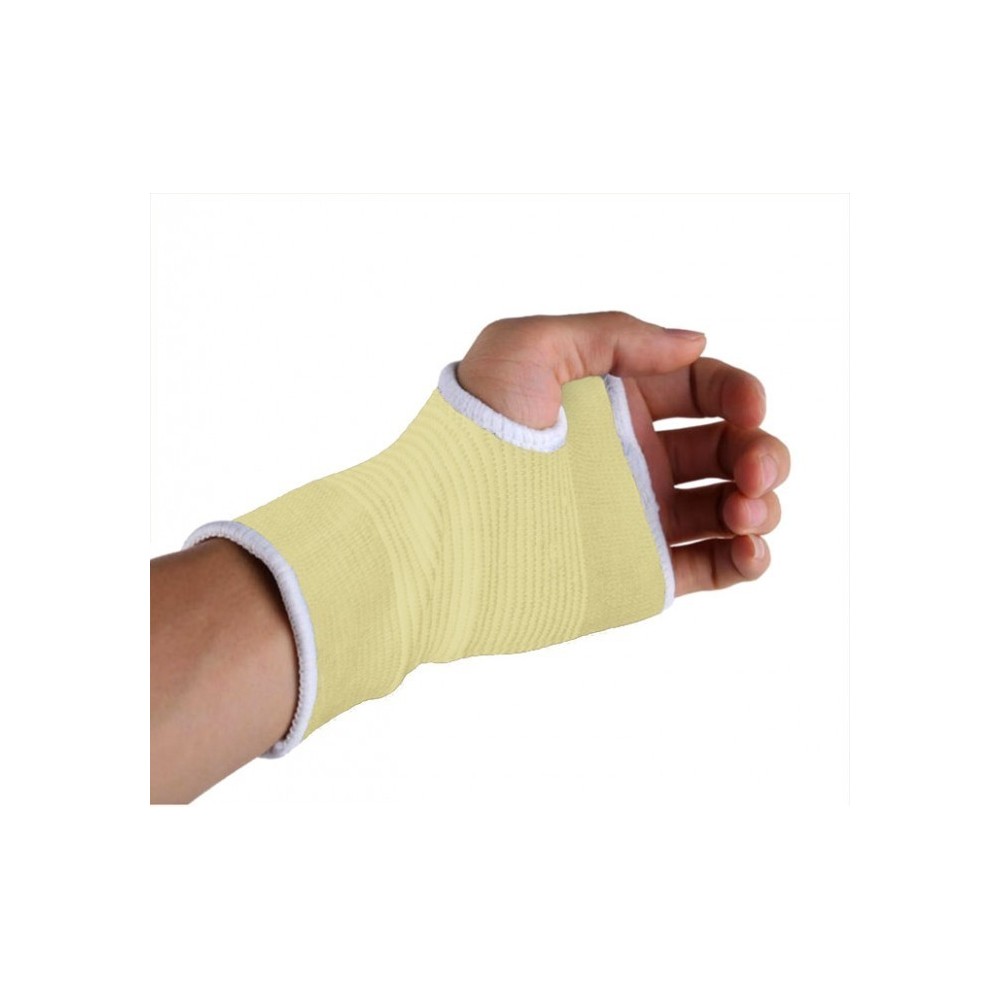 068089 Set de 2 bandes élastique DUNLOP beiges pour poignets en coton élastique