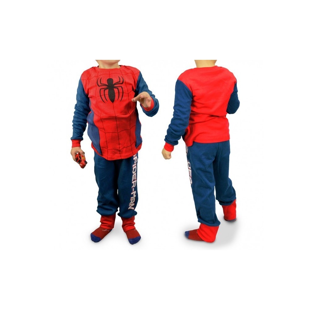 1720 Pyjama enfant imprimé Spiderman en polaire chaude de 4 à 8 ans
