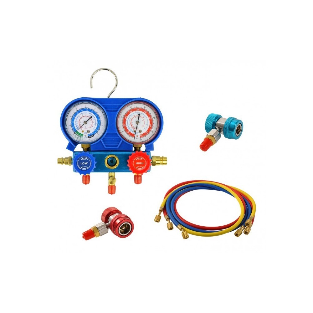 G02670 Set manomètres à 2 voies pour diagnostiquer climatiseurs et voitures
