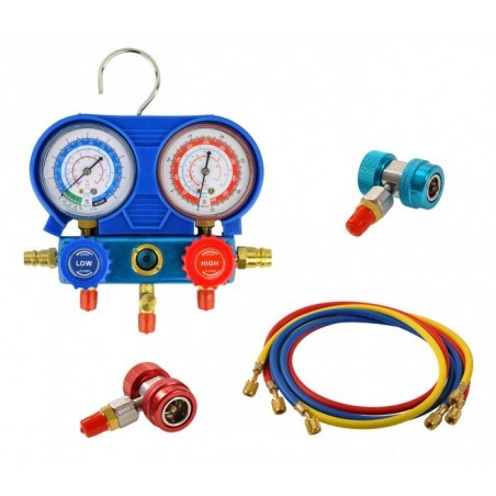 G02670 Set manomètres à 2 voies pour diagnostiquer climatiseurs et voitures