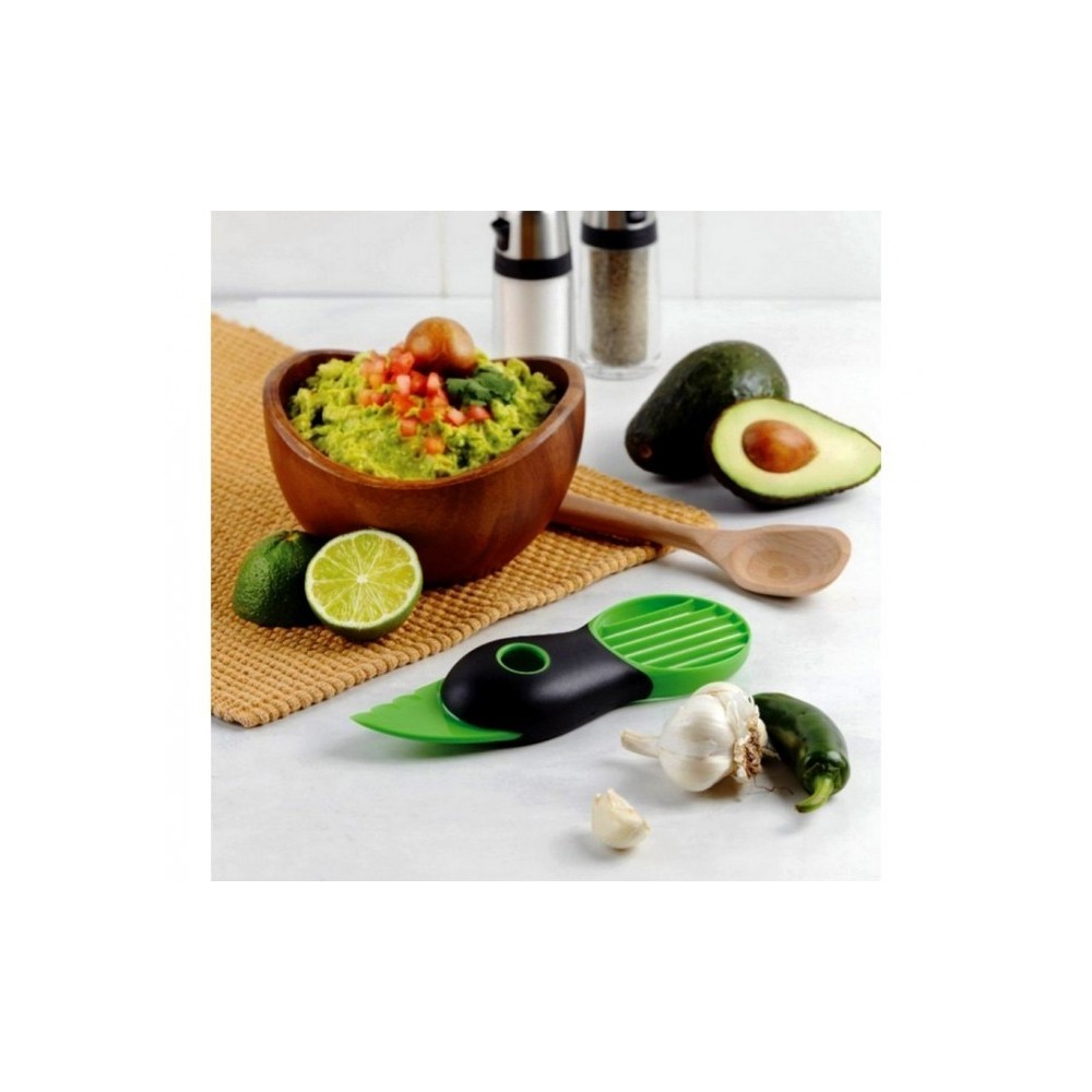 035215 Coupe avocat 3 en 1 avec lame à dénoyauter et trancheuse