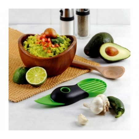 035215 Coupe avocat 3 en 1 avec lame à dénoyauter et trancheuse