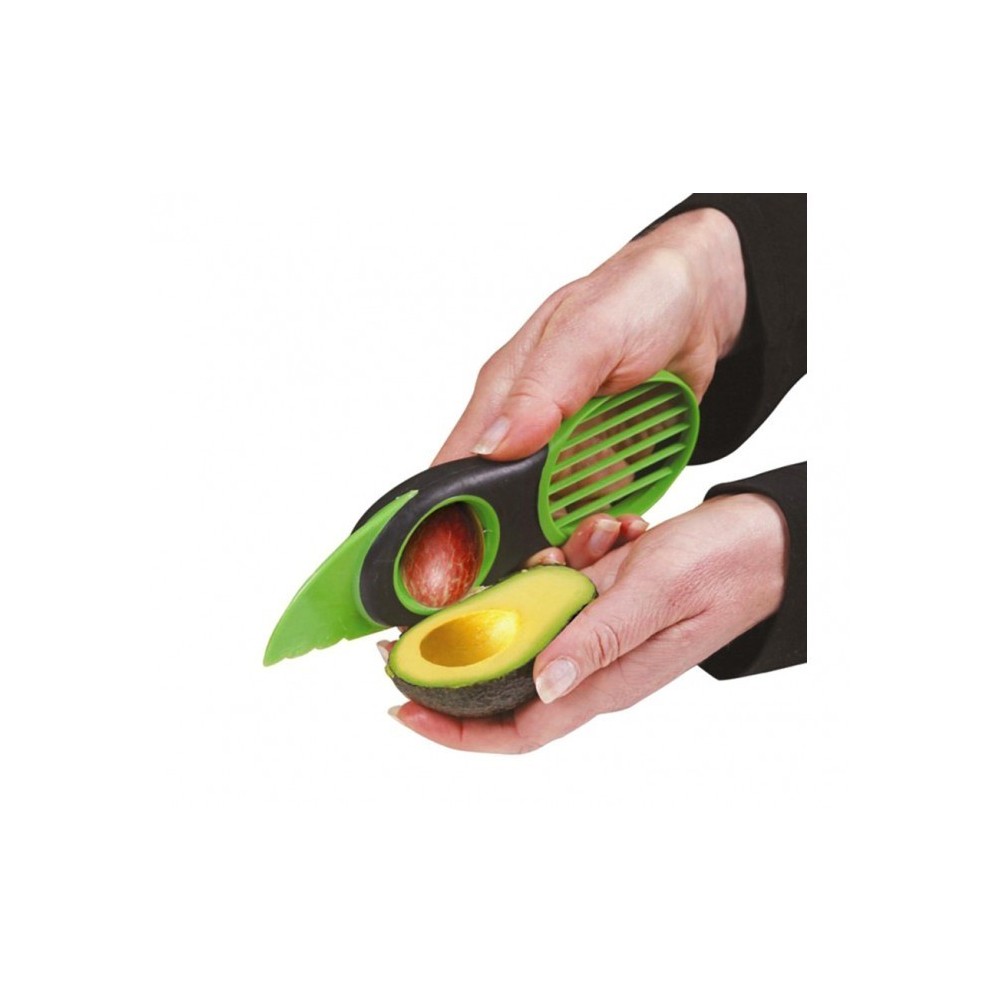 035215 Coupe avocat 3 en 1 avec lame à dénoyauter et trancheuse
