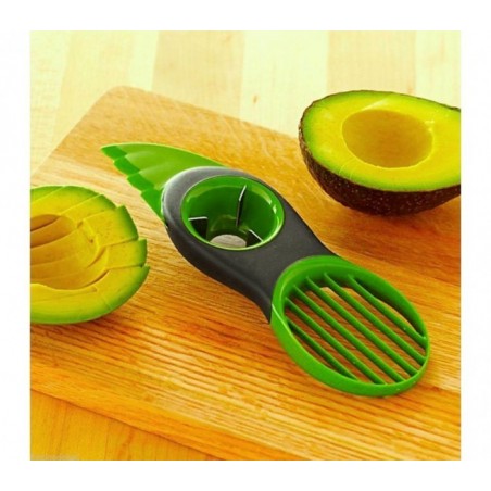035215 Coupe avocat 3 en 1 avec lame à dénoyauter et trancheuse