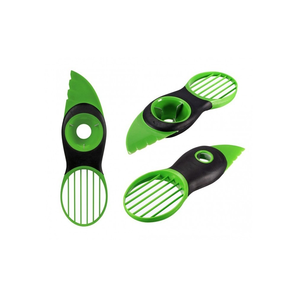 035215 Coupe avocat 3 en 1 avec lame à dénoyauter et trancheuse