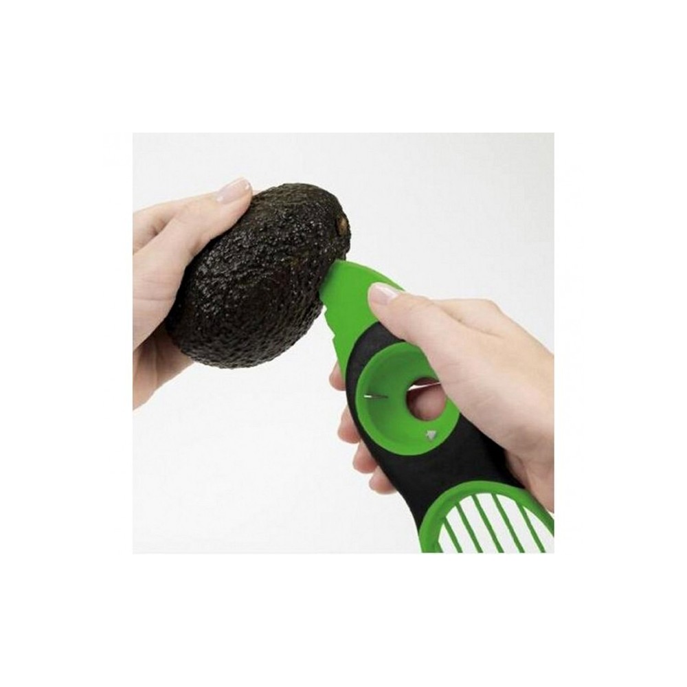 035215 Coupe avocat 3 en 1 avec lame à dénoyauter et trancheuse