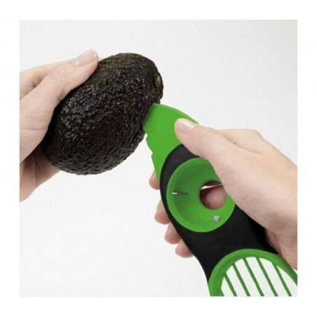 035215 Coupe avocat 3 en 1 avec lame à dénoyauter et trancheuse