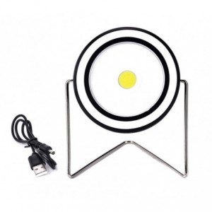 RY-T912 Projecteur LED rechargeable rond portable à énergie solaire 10 W USB 