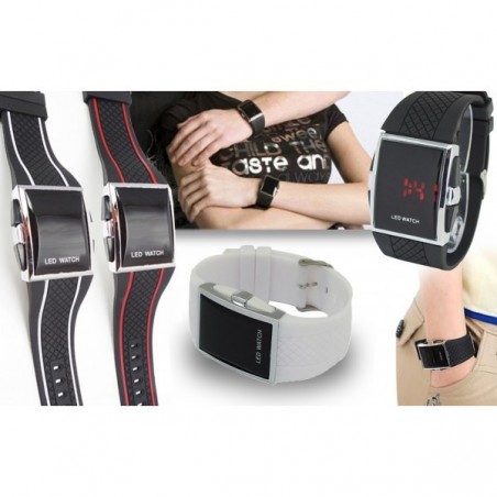 Montre numérique LED - mod. tekno - mode unisexe imperméable - montre de sport