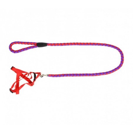 Harnais avec laisse courte 120 cm ART 5823 bicolore pour petits chiens