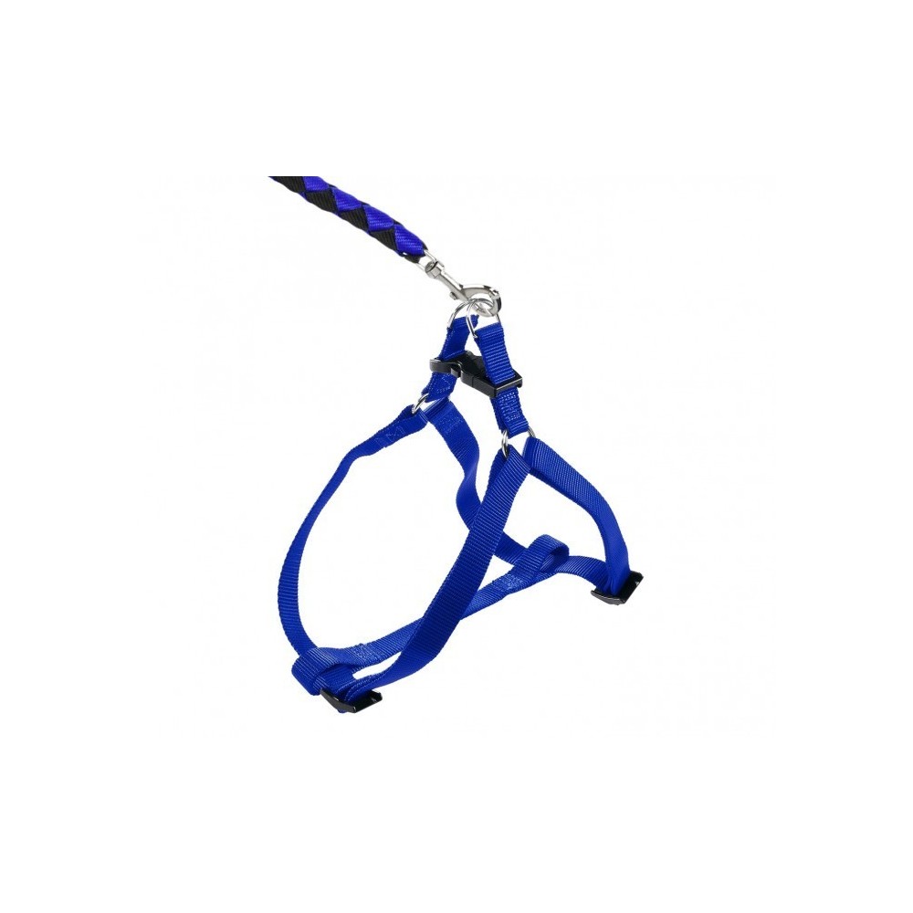 Harnais avec laisse courte 120 cm ART 5824 bicolore pour chiens petits et moyens