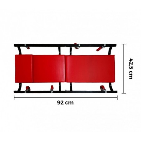 WK3013 Chariot de visite de mécanicien auto à roues Wacktek aluminium 92x42,5 cm