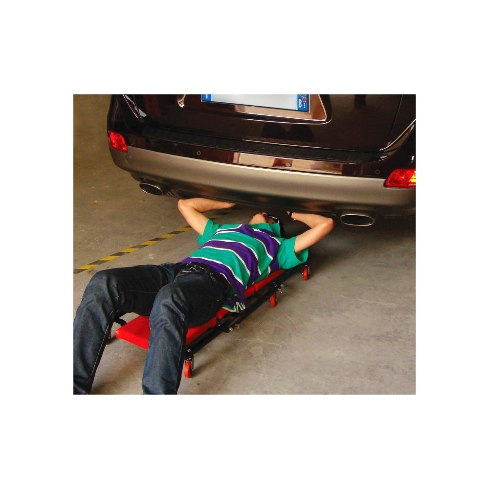 WK3013 Chariot de visite de mécanicien auto à roues Wacktek aluminium 92x42,5 cm