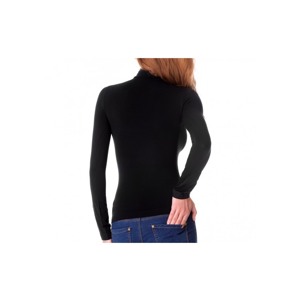 VKA21 Pack de 3 sous-pulls thermiques noirs à col cheminée avec doublure polaire