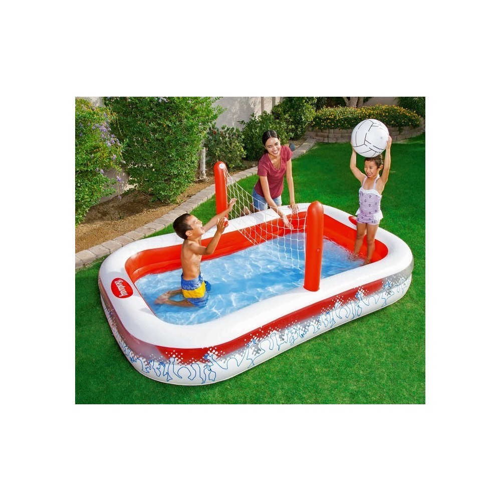 54125 Piscine gonflable Volleyball pour enfants avec filet Bestway 253x168x97 cm