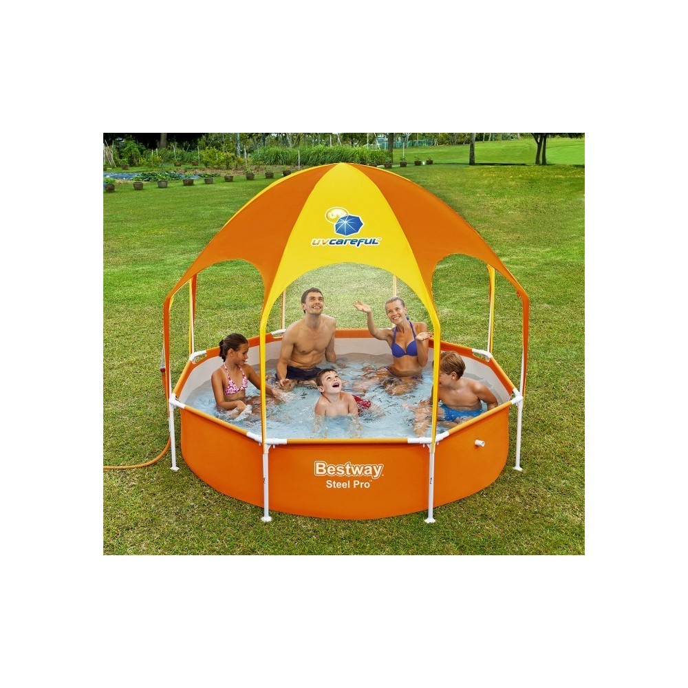 56432 Piscine Play Splash-In-Shade Bestway avec belvédère et douche 244x51 cm