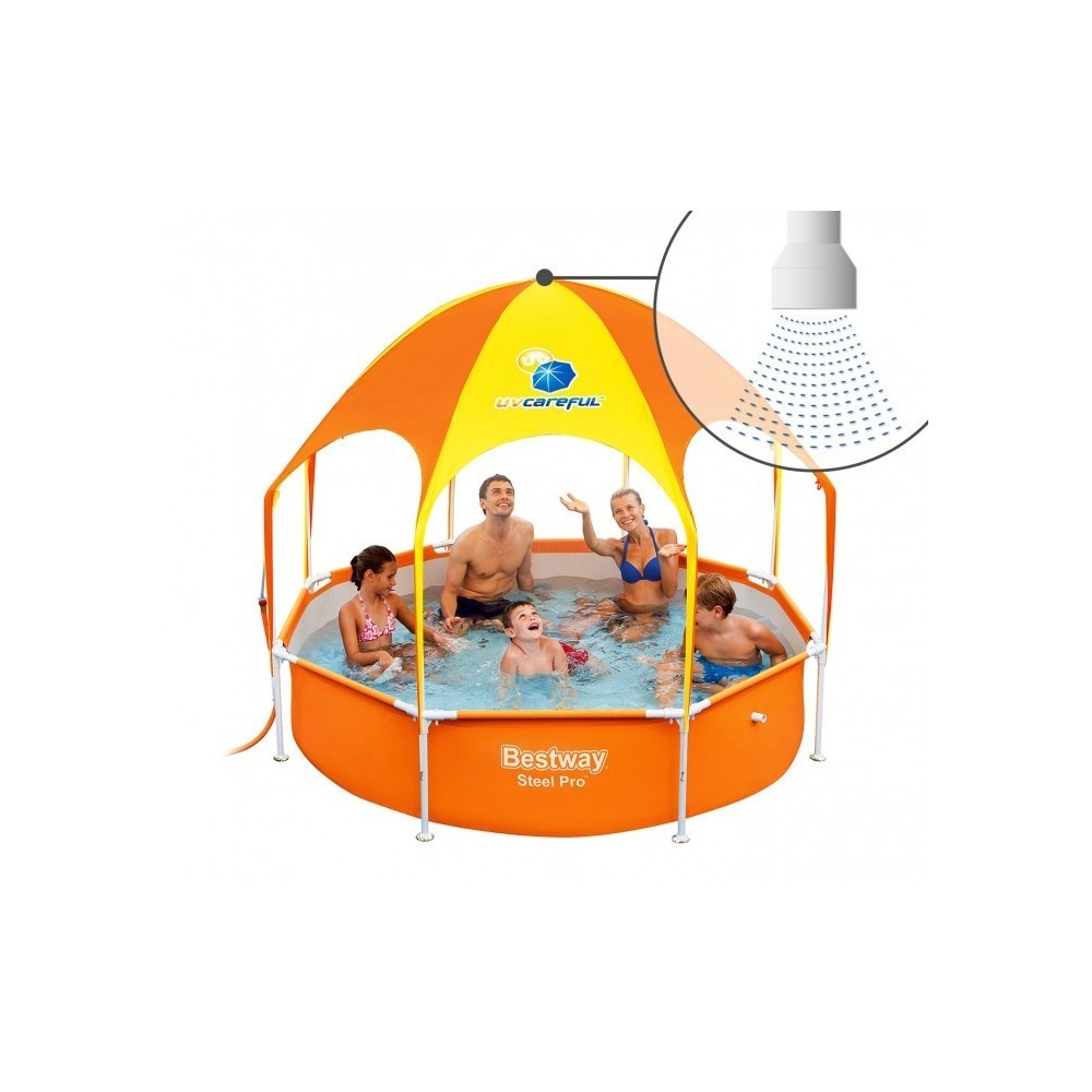 56432 Piscine Play Splash-In-Shade Bestway avec belvédère et douche 244x51 cm