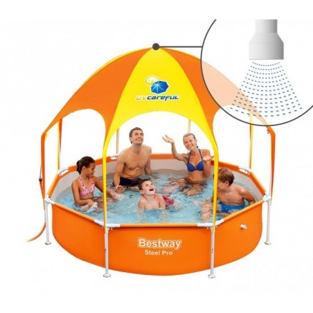 56432 Piscine Play Splash-In-Shade Bestway avec belvédère et douche 244x51 cm