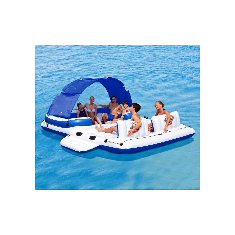 43105 Ile flottante gonflable Coolerz Tropical Breeze Bestway 389x274 cm