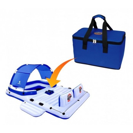 43105 Ile flottante gonflable Coolerz Tropical Breeze Bestway 389x274 cm