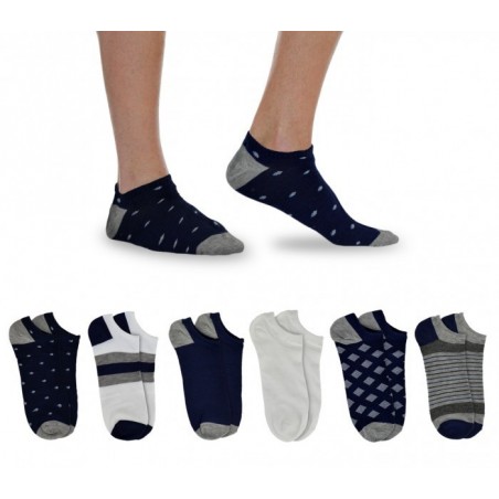 Pack de 12 paires de socquettes pour hommes mod. GEOMETRIC taille unique 40/46