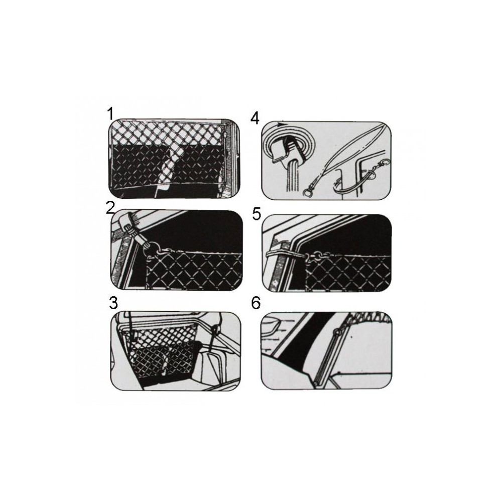 990013 Filet pare-chien en maille élastique pour transport auto des chiens